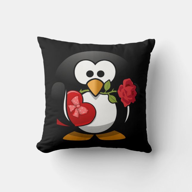 Coussin Carreau mignon de Valentine de pingouin (Recto)