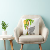 Coussin Carreau mignon d'éléphant de bébé (Chaise)