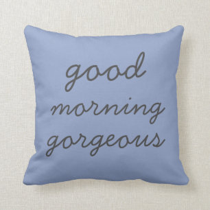 Coussin Carreau moderne magnifique bleu bonjour