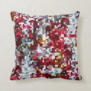 Coussin Carreau multi de motif de mosaïque de couleur