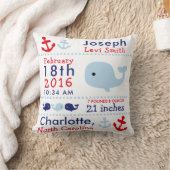 Coussin Carreau nautique de crèche de baleine de stat de (Couverture)