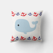 Coussin Carreau nautique de crèche de baleine de stat de (Verso)