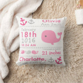 Coussin Carreau nautique de crèche de baleine de stat de (Couverture)