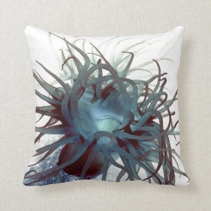 Coussin Carreau nautique d'espèce marine d'actinie
