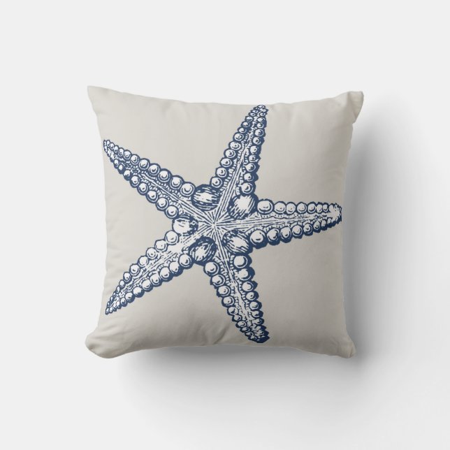 Coussin Carreau nautique d'étoiles de mer (Recto)