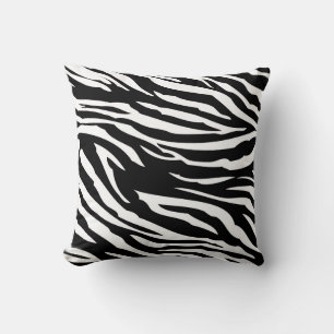 Coussin Carreau noir et blanc de divan d'impression de