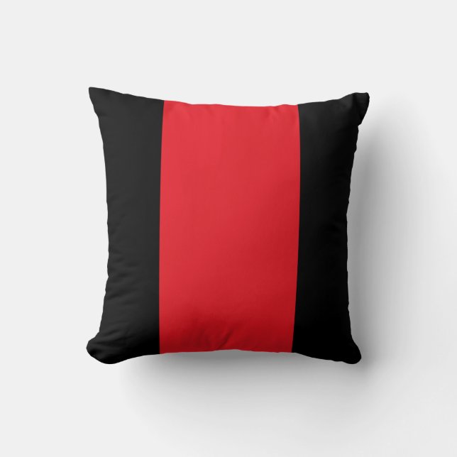 Coussin Carreau noir et rouge (Recto)
