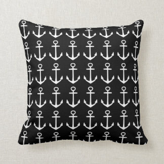 Coussin Carreau noir nautique