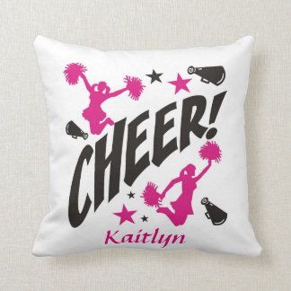 Coussin Carreau personnalisé de pom-pom girl