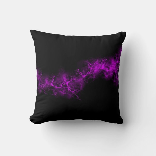Coussin Carreau pourpre d'art abstrait de fusion (Recto)