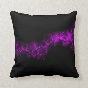 Coussin Carreau pourpre d'art abstrait de fusion