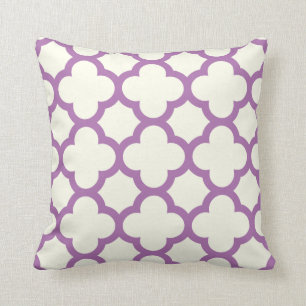 Coussin Carreau rayonnant de Quatrefoil d'orchidée