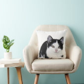 Coussin Carreau réfléchi blanc noir de chaton (Chaise)