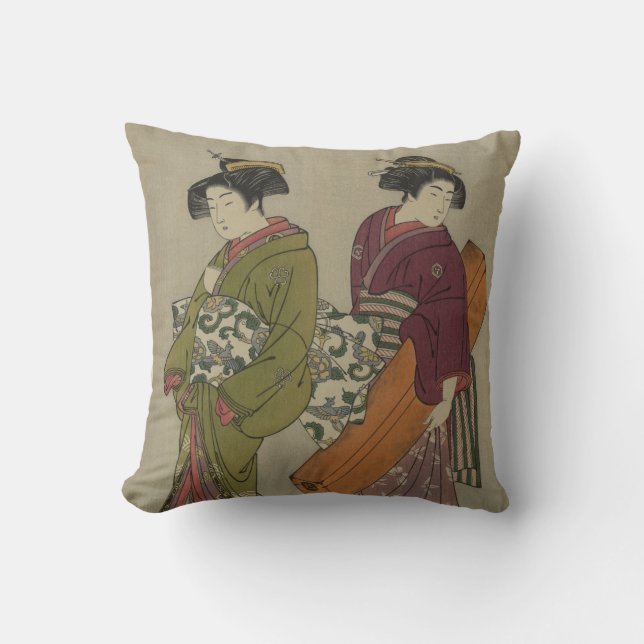 Coussin Carreau réversible de geisha (Recto)