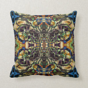 Coussin Carreau rêveur géométrique abstrait de receveur