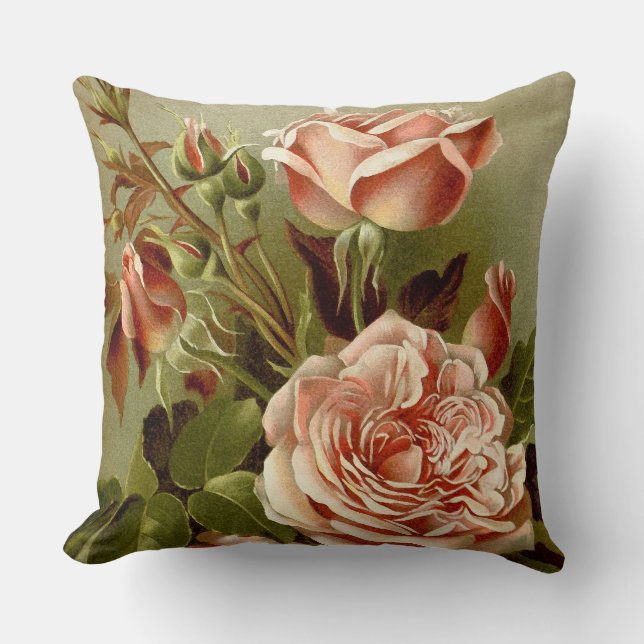 Coussin Carreau rose de chou (Recto)