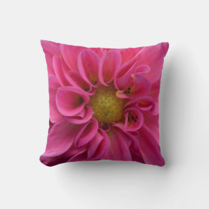 Coussin Carreau rose de dahlia