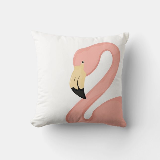 Coussin Carreau rose de Flamant rose (Recto)
