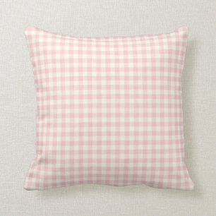 Coussin Carreau rose de motif de guingan