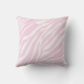 Coussin Carreau rose d'impression de zèbre (Verso)