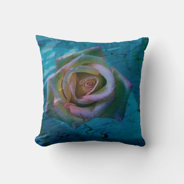 Coussin Carreau rose d'océan (Recto)