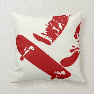 Coussin Carreau rouge/blanc d'inverse d'image de