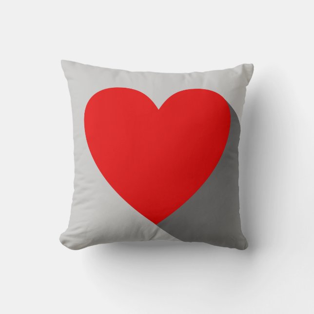 Coussin Carreau rouge de coeur (Recto)