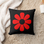 Coussin Carreau rouge de marguerite (Couverture)