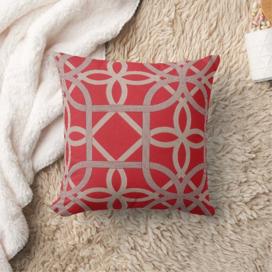 Coussin Carreau rouge moderne de conception (Couverture)