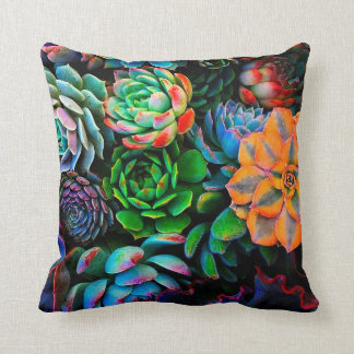 Coussin Carreau succulent 16" de texture de nature x16 "