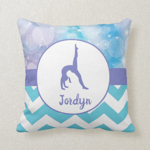 Coussin Carreau turquoise pourpre de gymnastique d'Aqua