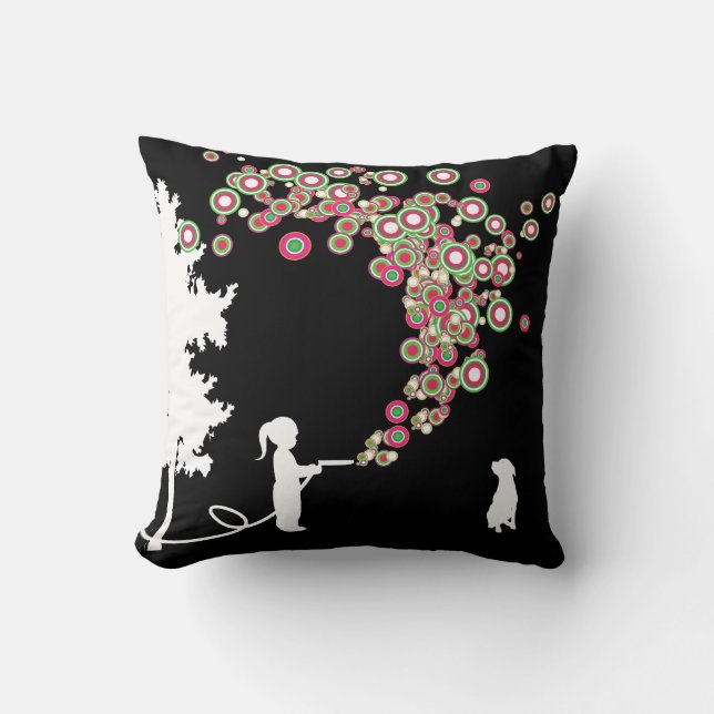 Coussin carreau urbain de graffiti de jardin (Recto)