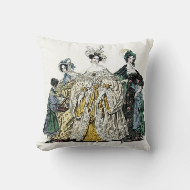 Coussin Carreau victorien de mode de dames (Recto)