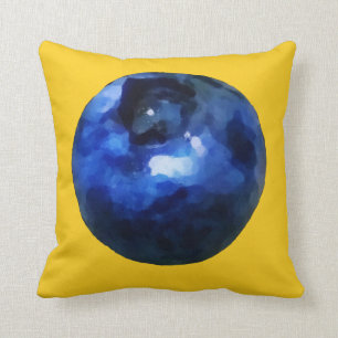 Coussin Carreau vif d'impression de myrtille