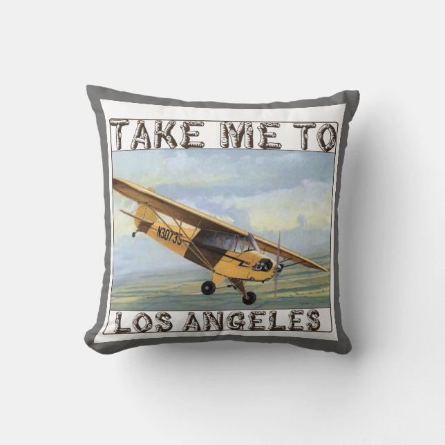 Coussin Carreau vintage de Los Angeles (Recto)