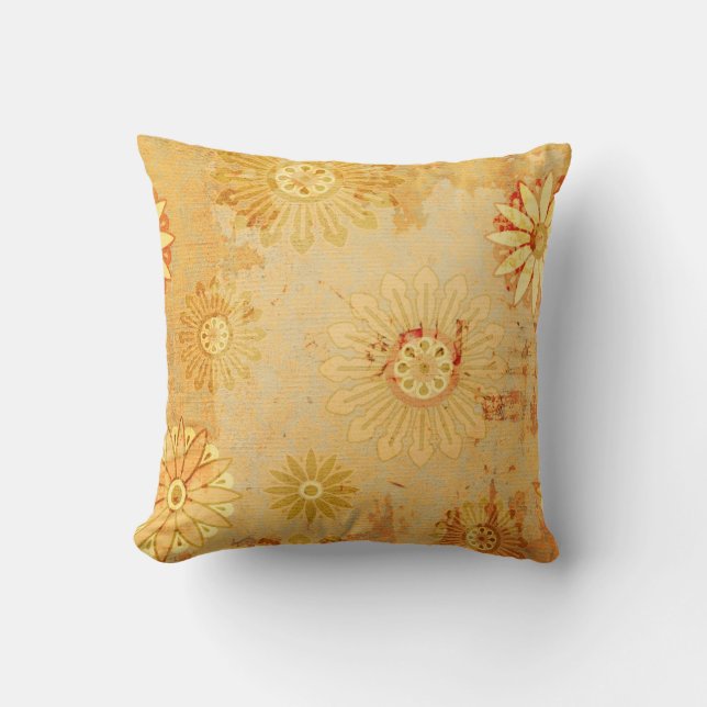 Coussin Carreau vintage de marguerite de style (Recto)