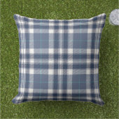 Coussin Carreaux Bleu Denim (Herbe)