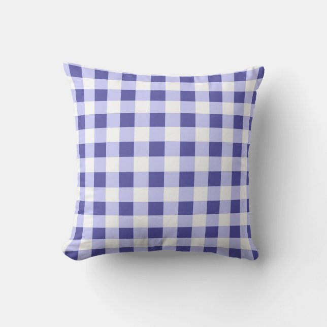 Coussin Carreaux bleu lavande (Recto)