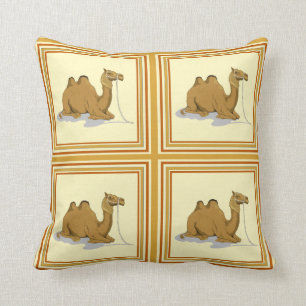 Coussin Carreaux chics de tuile de motif de chameau