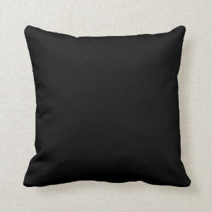 Coussin Carreaux de couleur solide - noir