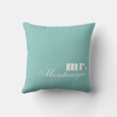 Coussin Carreaux de M. et de Mme Reversible personnalisés (Verso)