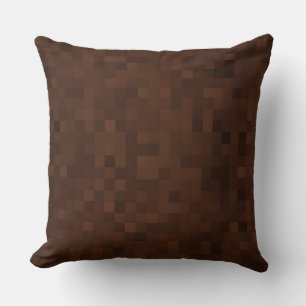 Coussin Carreaux de mosaïque Brown terrestre Motif,