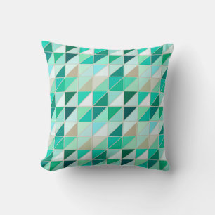 Coussin Carreaux de mosaïque - tons vert de mer