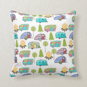 Coussin Carreaux de motif de campeur