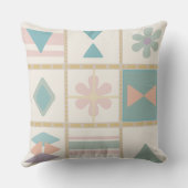 Coussin Carreaux de style folk doux (Verso)