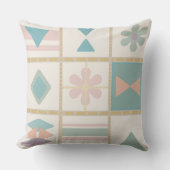 Coussin Carreaux de style folk doux (Recto)
