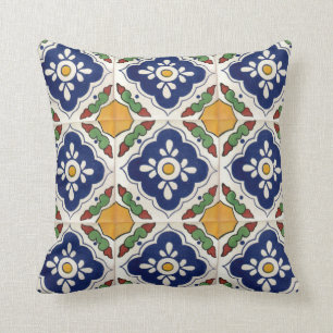 Coussin Carreaux doubles faces de tuile de Talavera de