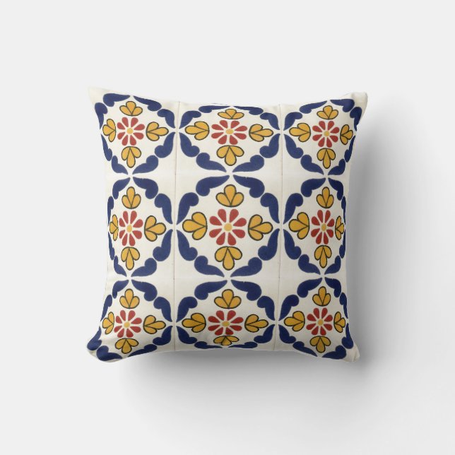 Coussin Carreaux doubles faces de tuile de Talavera de (Recto)