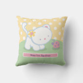 Coussin Carreaux doux d'enfants de Kitty (Verso)