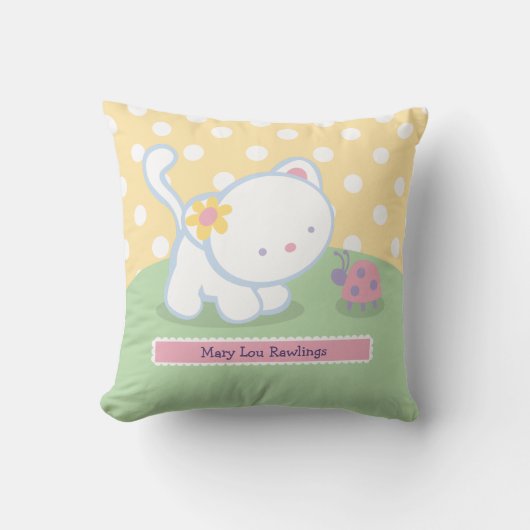 Coussin Carreaux doux d'enfants de Kitty (Recto)